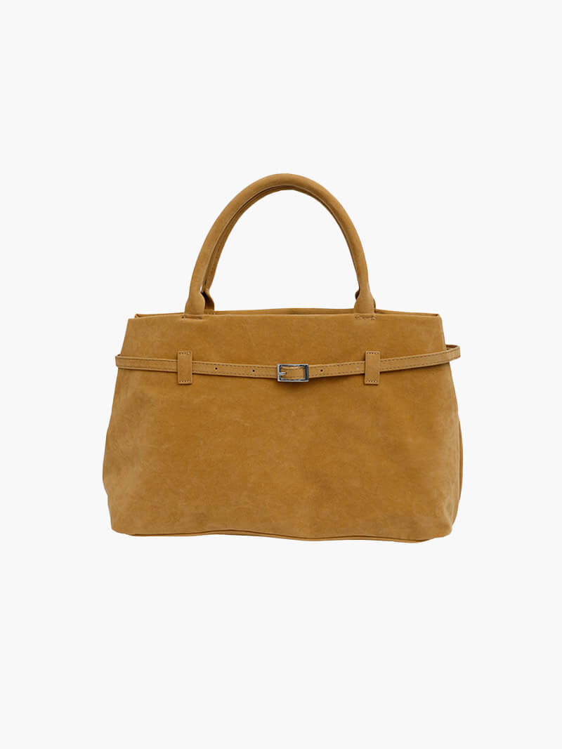 Elegante Schultertasche aus Wildlederimitat