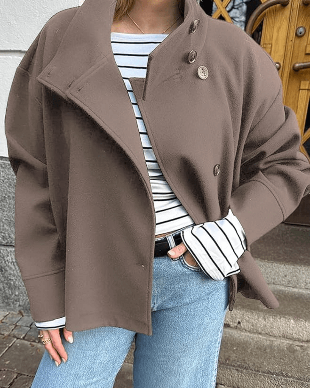 Elegante Jacke mit Stehkragen