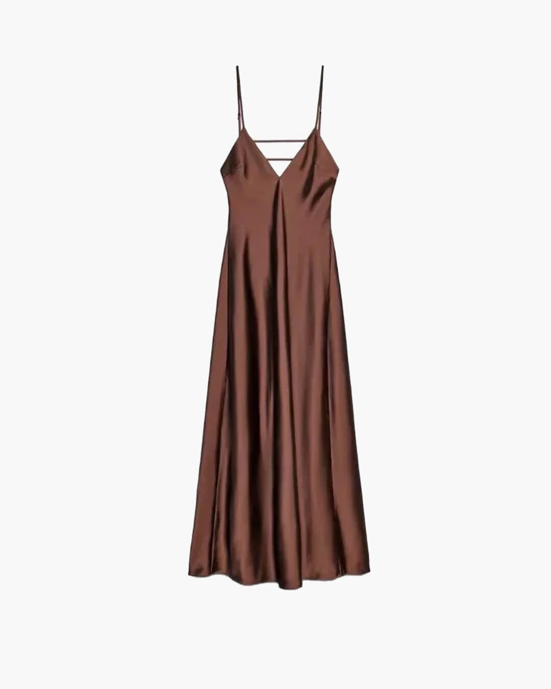 Nina – Rückenfreies Satin-Maxikleid
