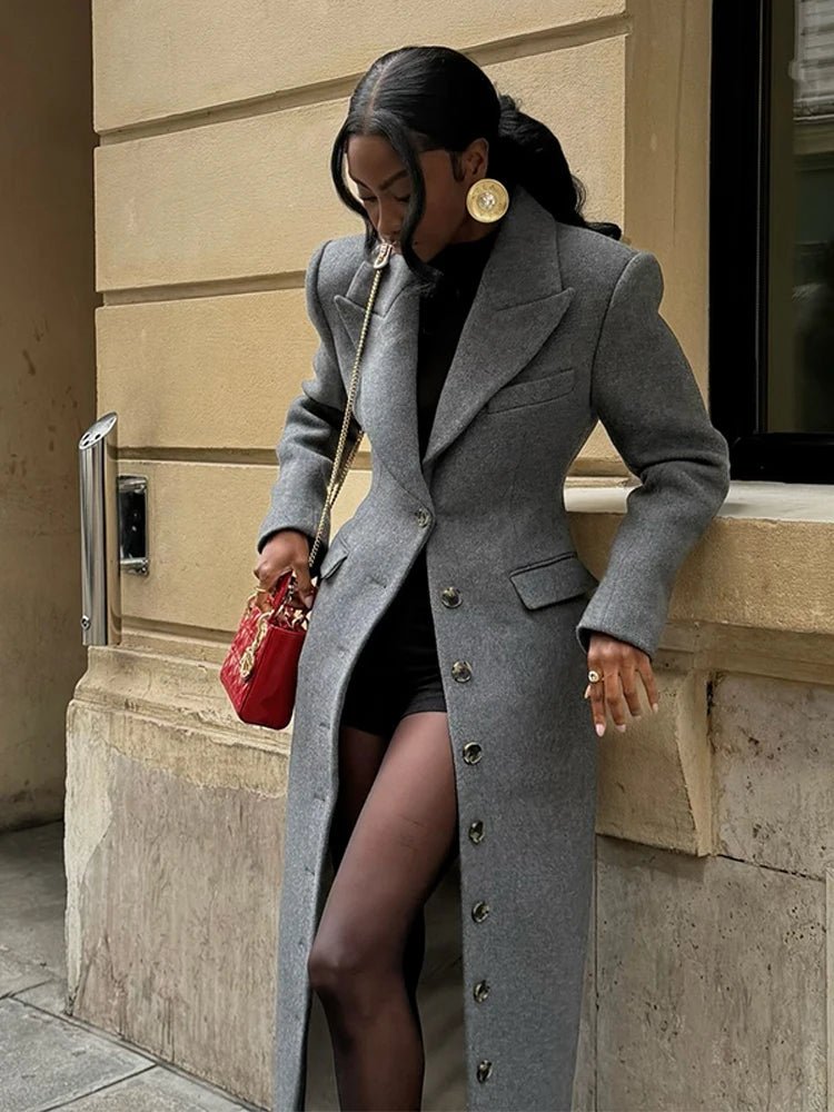 Erica Cinched Waist Long Coat