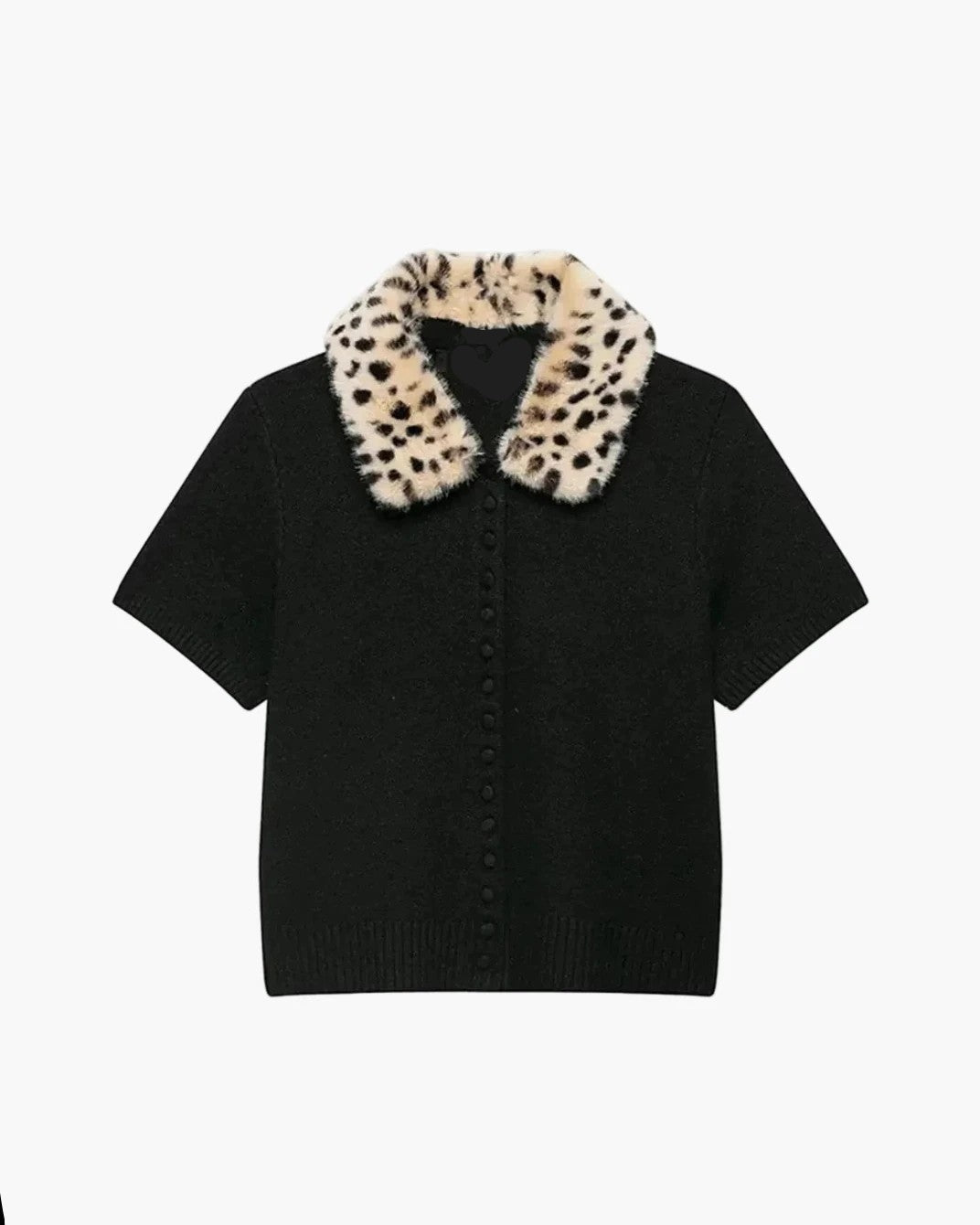 Faux Fur Bambi Knit Cardigan Top