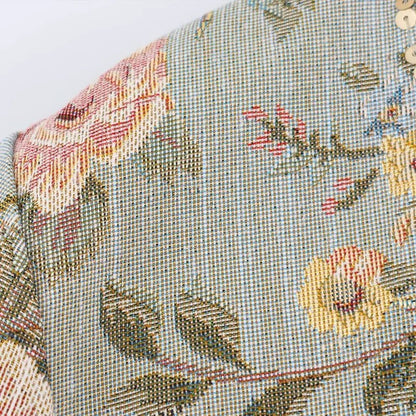 OLANE Floral Vintage Jacquard Cropped Jacket XSWomen's Coats & Jackets