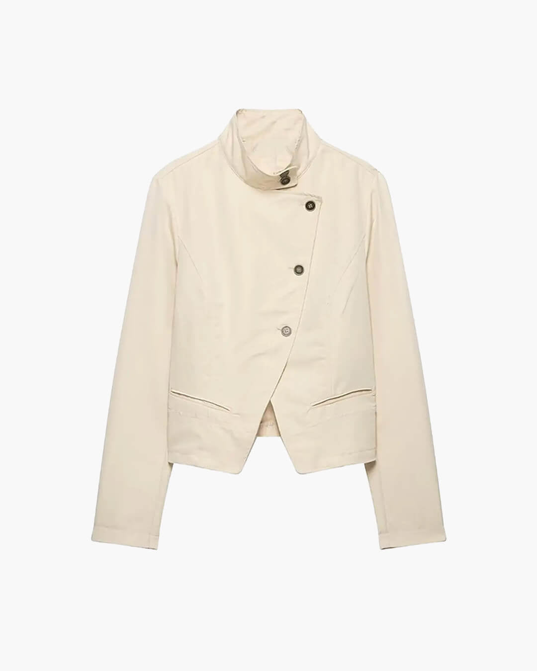 Blazer mit hohem Kragen