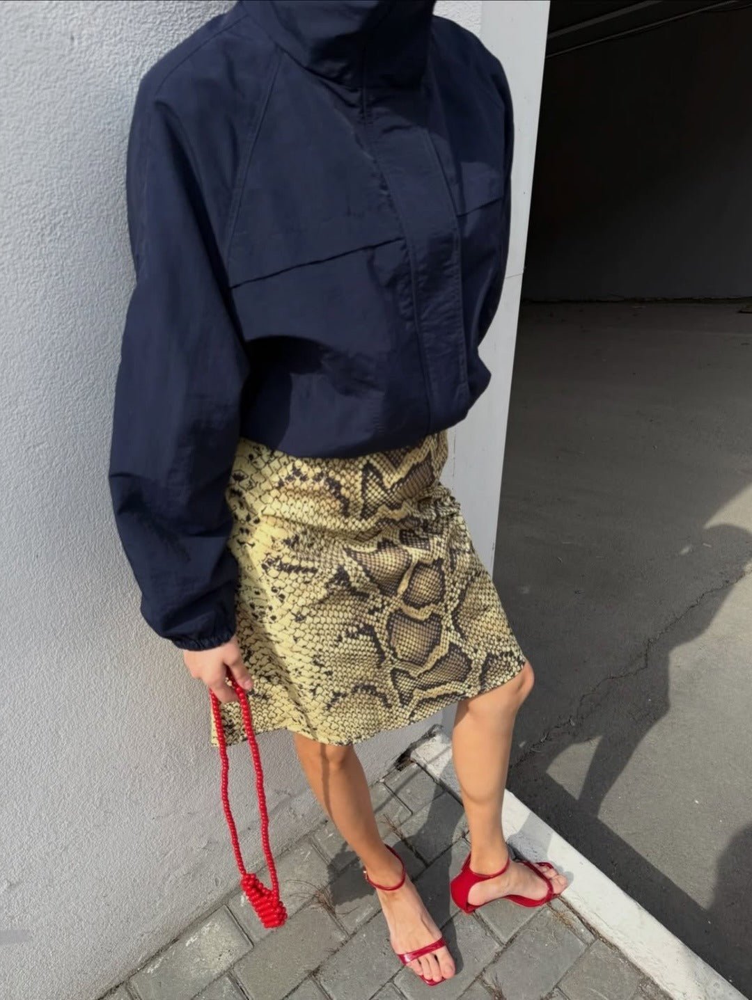 Windjacke mit hohem Kragen