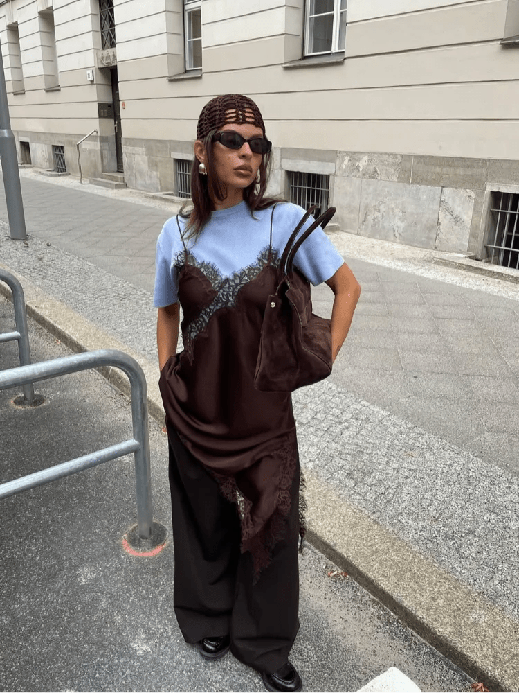 Gianna – Asymmetrisches Satin-Minikleid