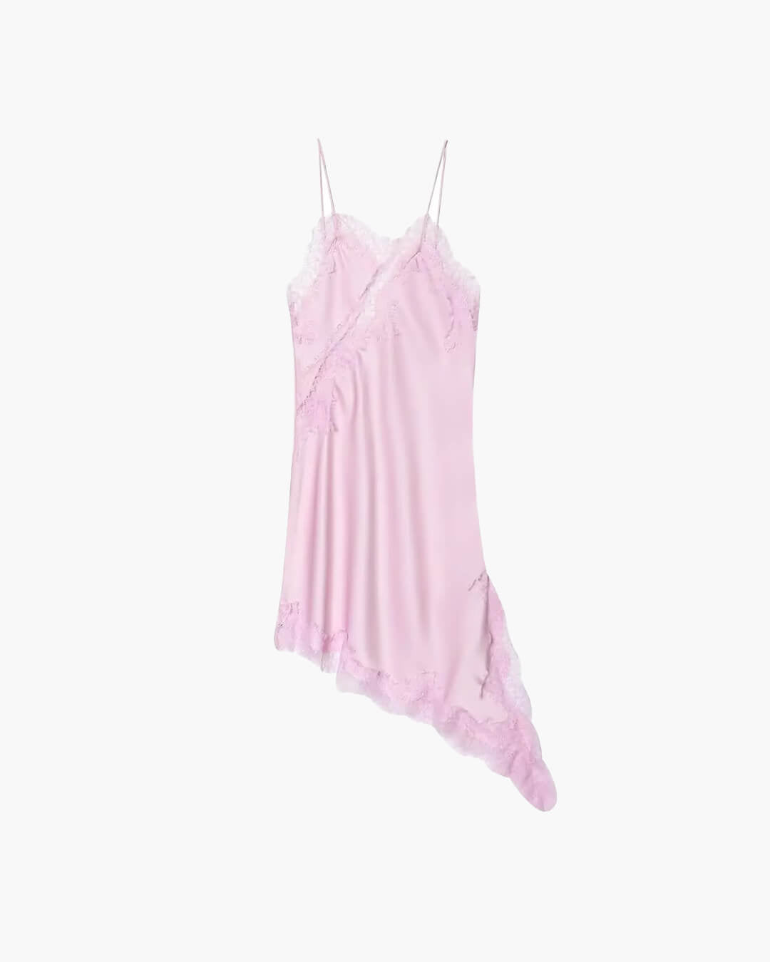 OLANE Gianna Asymmetric Satin Mini Dress CremeSWomen's Dresses