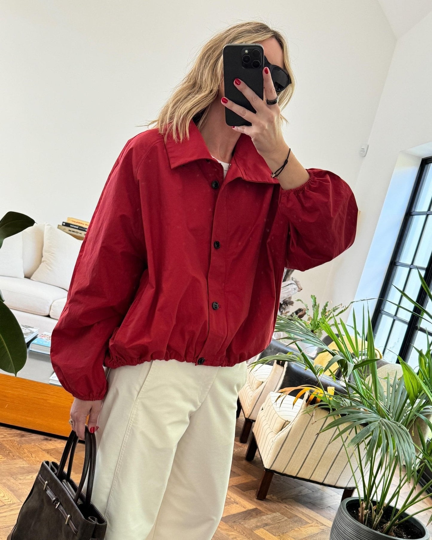 OLANE High - Neck Tailored Jacket RedMWomen's Coats & Jackets