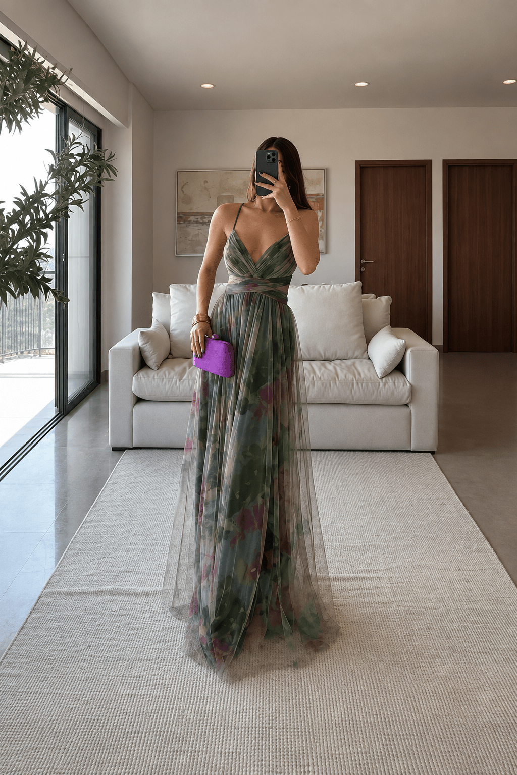 Emily – Tüll-Maxikleid mit Blumenmuster