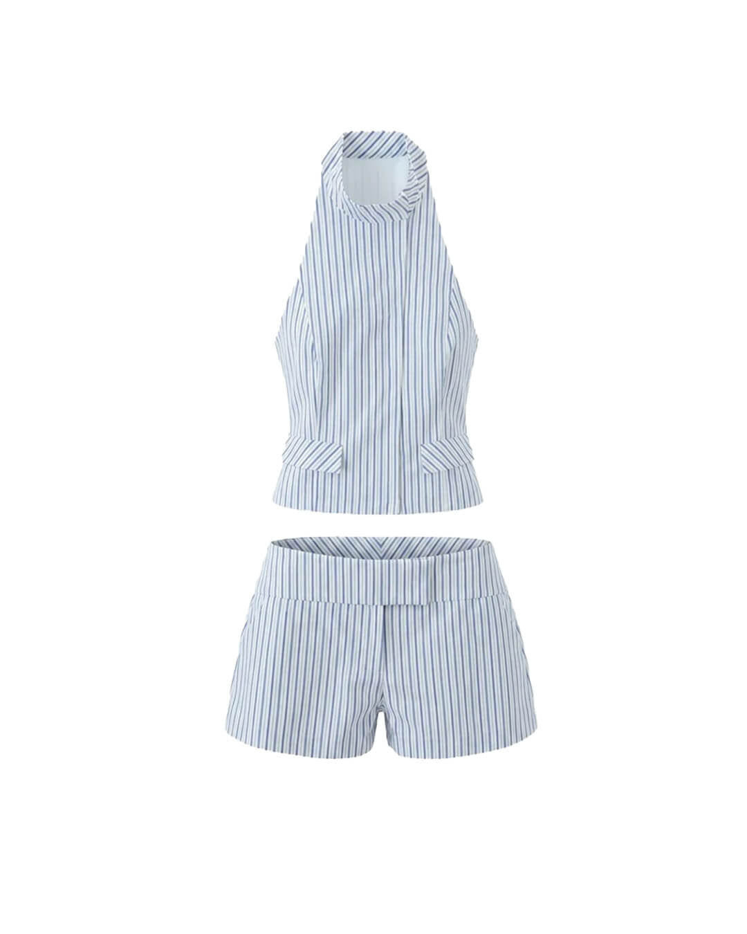 Lily – Gestreiftes Neckholder Mini-Rock-Set