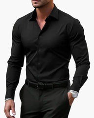 Afsa – Elegantes Langarm-Poloshirt mit Knopfleiste