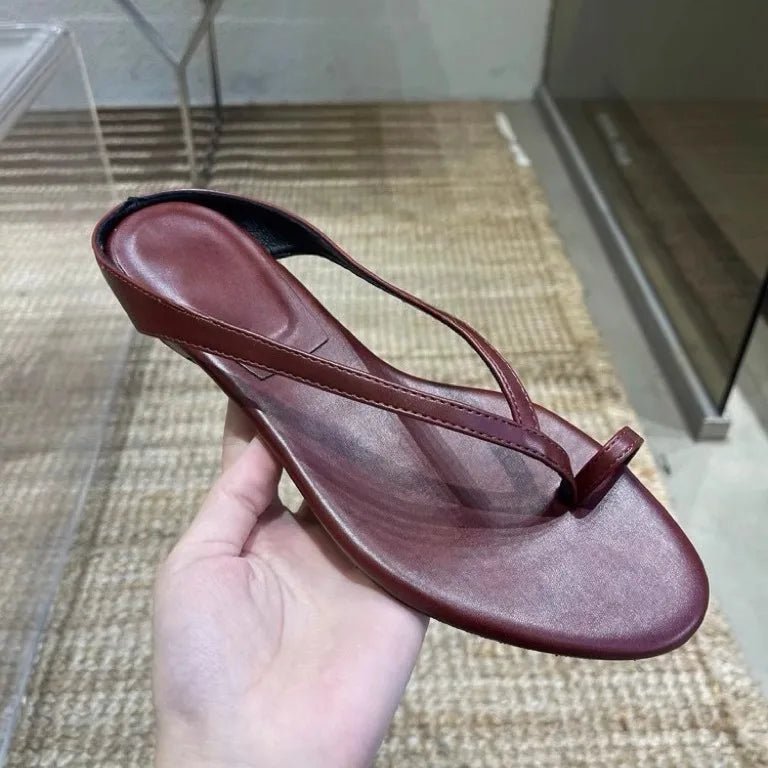 OLANE Lucy Lightweight Clip Toe Flat Slipper Black37Women's Shoes