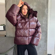 Mila Kapuzen-Pufferjacke