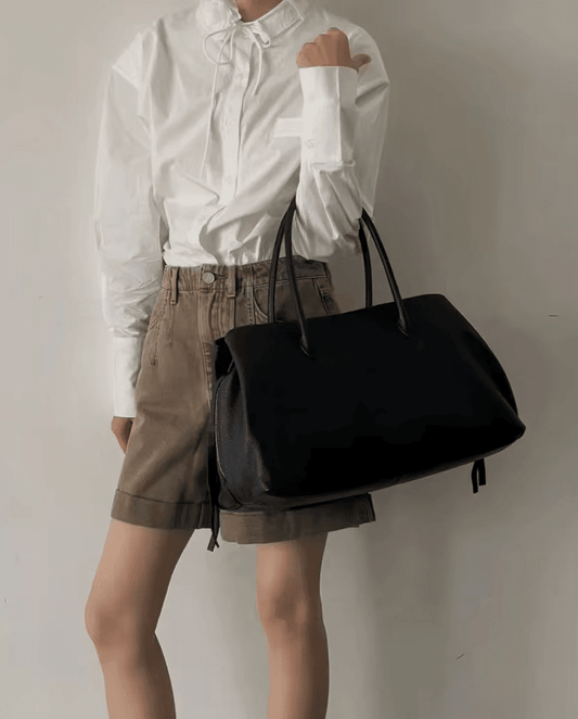 OLANE Multi-Compartment Shoulder Tote Bag BeigeLarge 38x20x23 cmWomen's Handbags