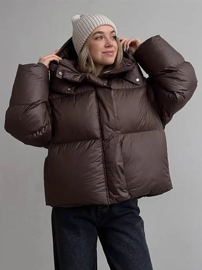 OLANE Nadia Puffer Jacket Dark BrownSWomen's Coats & Jackets