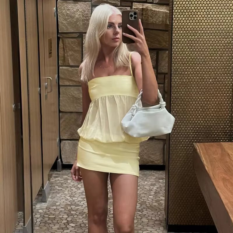 Schulterfreies Bodycon-Kleid aus Mesh