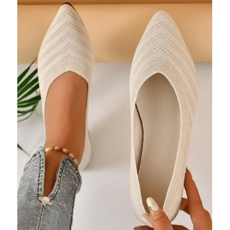 Denise – spitze Strick-Ballerinas