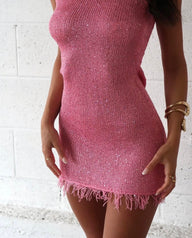 Rachel – Figurbetontes Minikleid mit Fransen