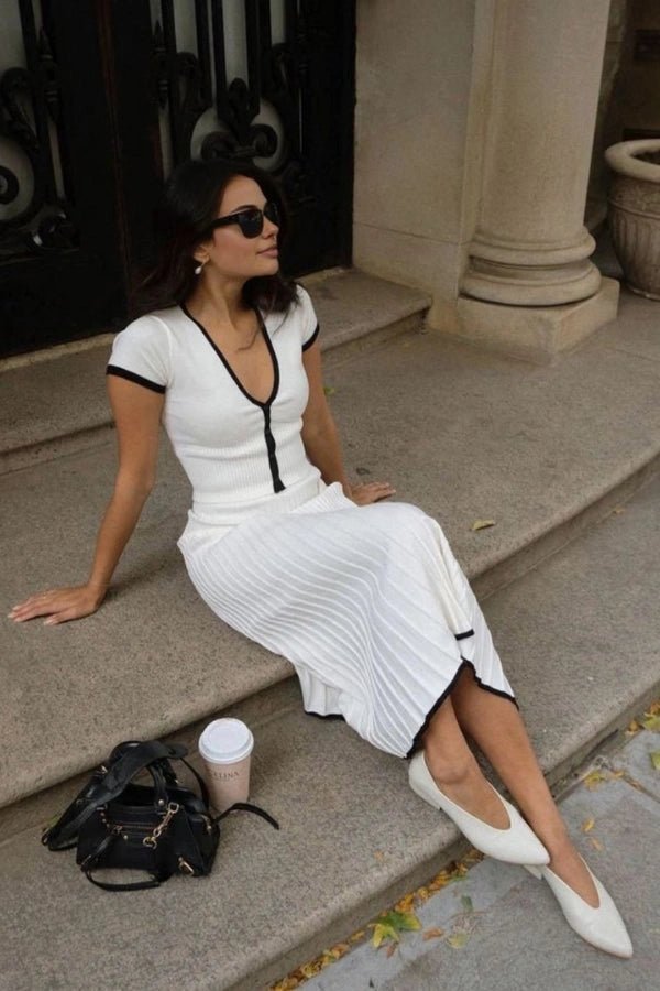 OLANE Short Sleeves & Skirt Two-Piece Set XSWomen's Sets