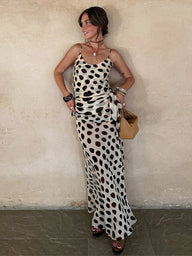 Sabrina – ärmelloses bedrucktes Slip-Kleid mit Schal