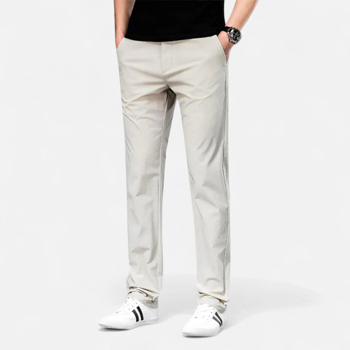 OLANE Slim - Fit Stretch Cotton Chinos BeigeSMen's Bottoms