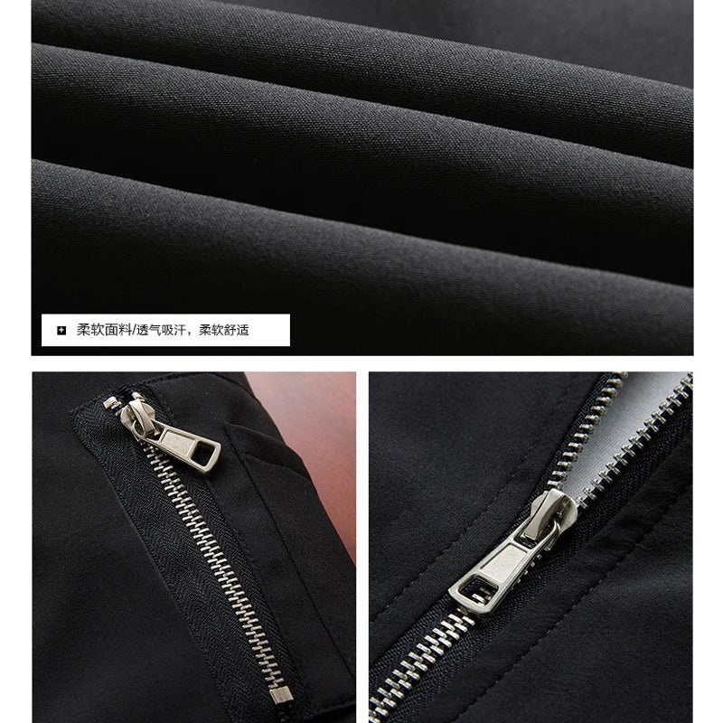 OLANE Slim Fit Thin Bomber Jacket Black4XLMen's Coats & Jackets