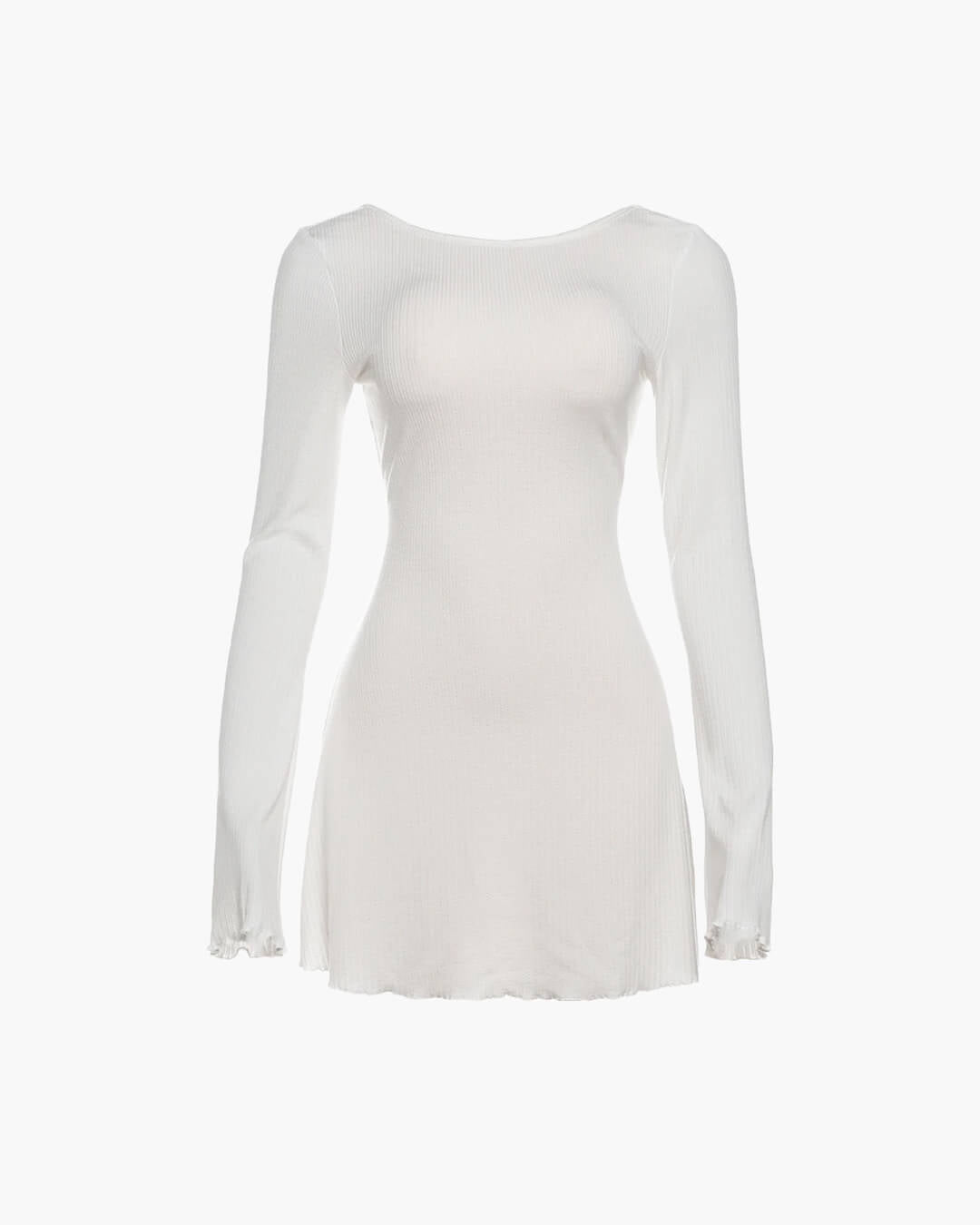 OLANE Soft Knit Open Back Mini Dress WhiteSWomen’s Dresses