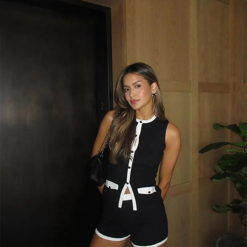 OLANE Soft Knitted Top & Shorts Set XSWomen's Sets
