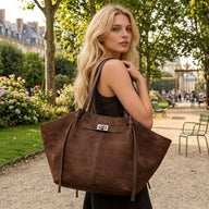 Geräumige Tote Bag aus Wildlederimitat in Fledermausform