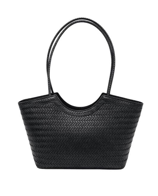 Geräumige gewebte Tasche aus Kunstleder