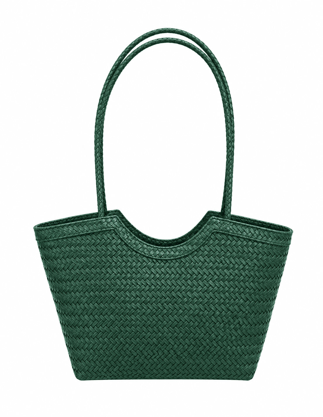 Geräumige gewebte Tasche aus Kunstleder