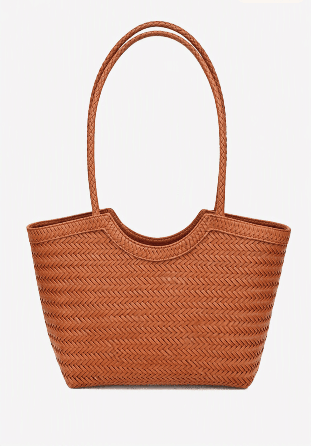 Geräumige gewebte Tasche aus Kunstleder