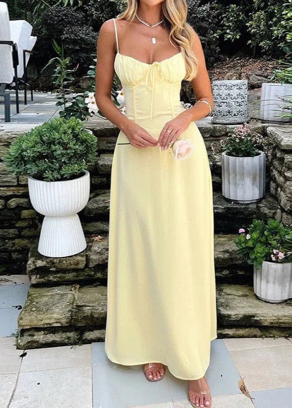 Ellen – Maxikleid mit strukturiertem Korsagenoberteil