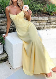 Ellen – Maxikleid mit strukturiertem Korsagenoberteil