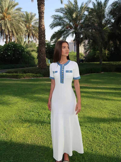OLANE Stunning White Knitted Maxi Dress XLWomen’s Dresses