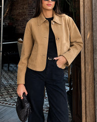 Stylische Kurzjacke aus Kunstwildleder