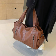 Stylische Kunstleder-Schultertasche
