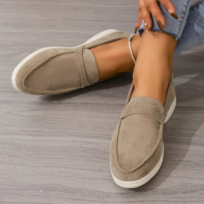 Evelyn – Kunstwildleder Slip-On Ballerinas