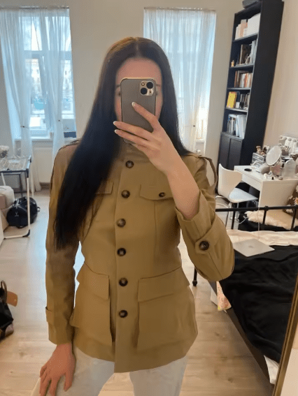 Taillierte Utility-Jacke mit Stehkragen