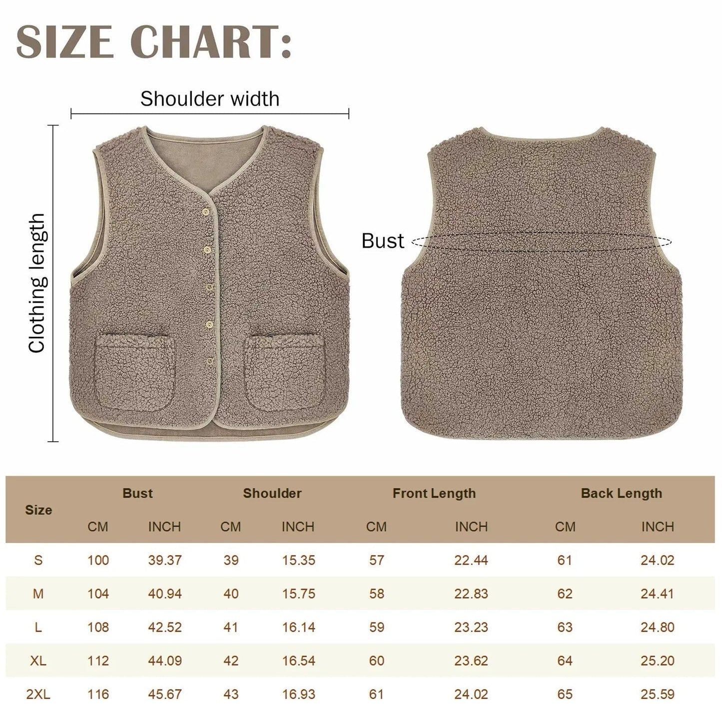 OLANE Teddy Fleece Vest CremeSWomen's Coats & Jackets