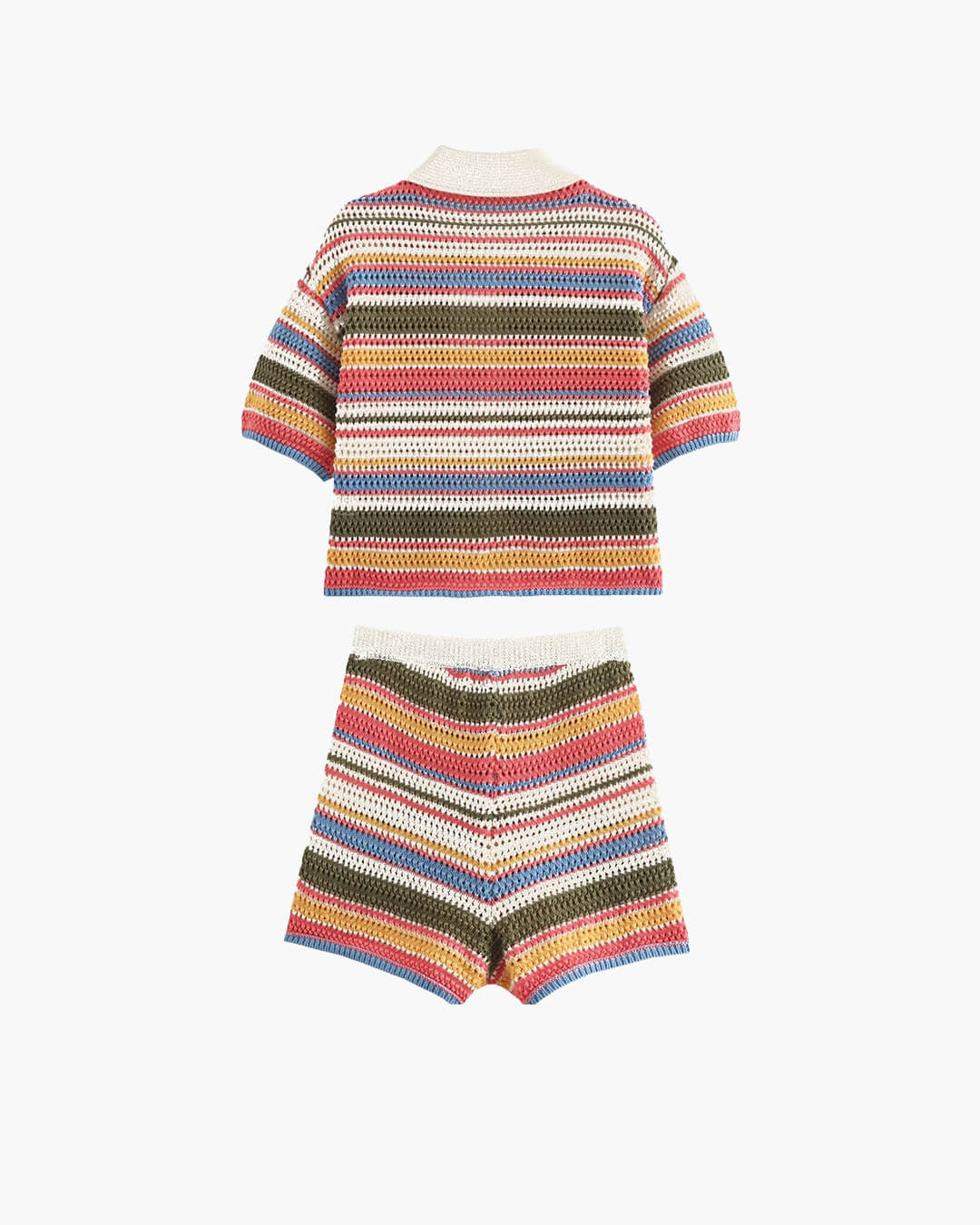 OLANE Teresa Striped Crochet Co-ord Set TwilightMWomen's Sets