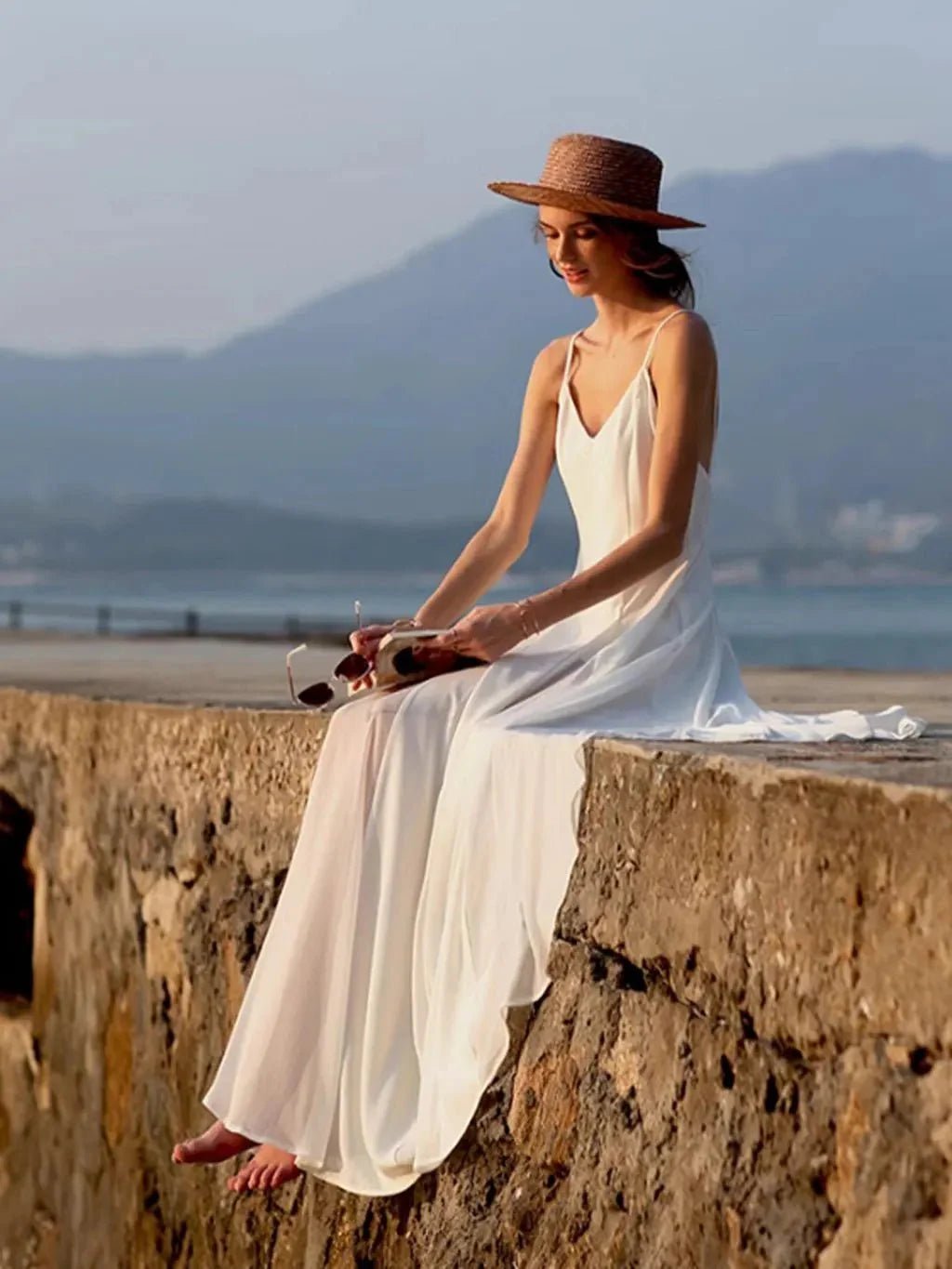 OLANE V-Neck Backless Cami Maxi Dress XSWomen's Dresses