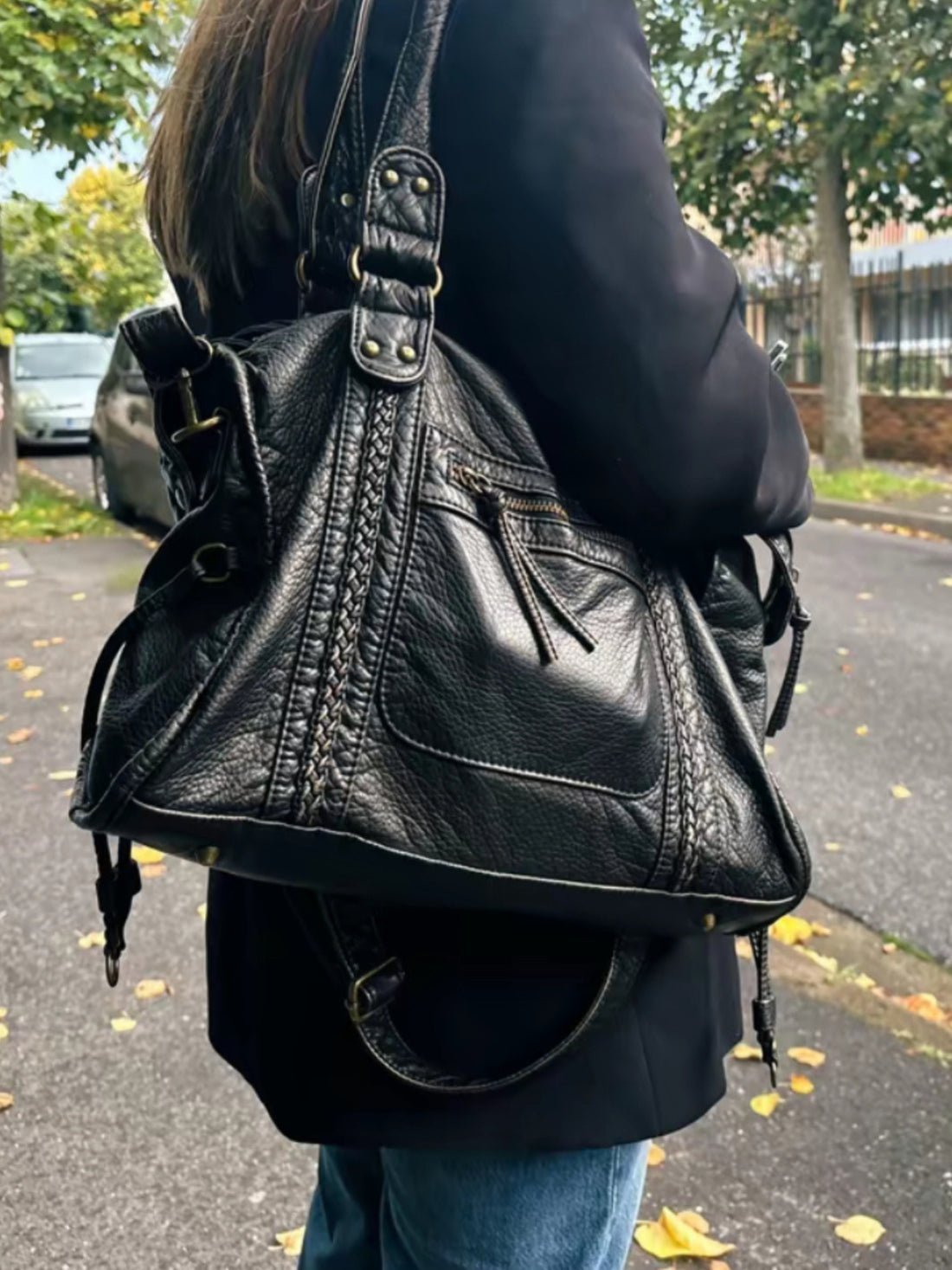 Veganer Schultertasche