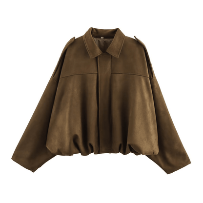 OLANE Vintage Khaki Suede Jacket KhakiMWomen's Coats & Jackets