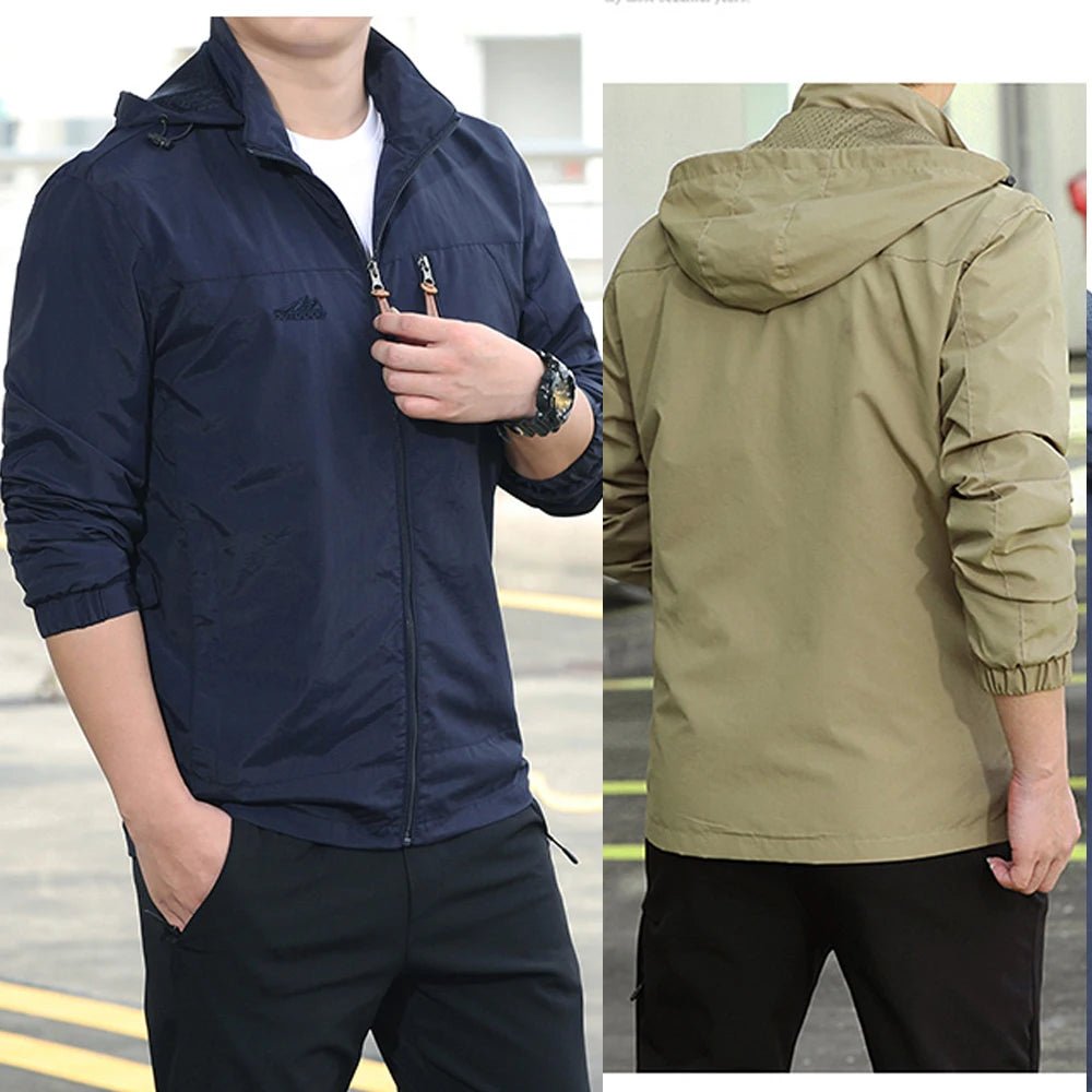 OLANE Waterproof Hooded Tactical Jacket Army GreenMMen's Coats & Jackets