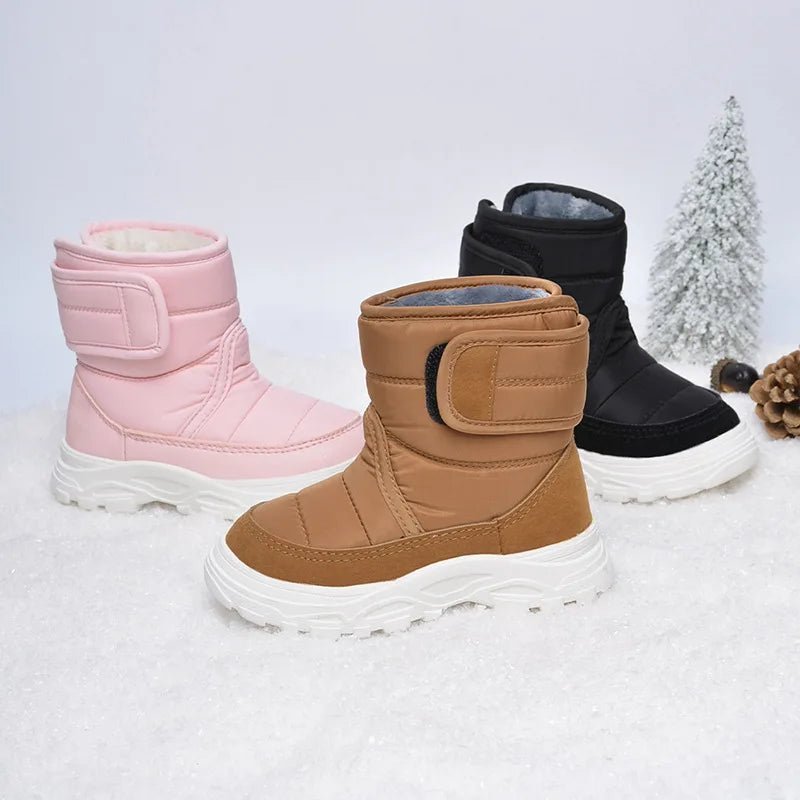 OLANE Waterproof Kids Winter Snow Boots Pink21Kids' Shoes