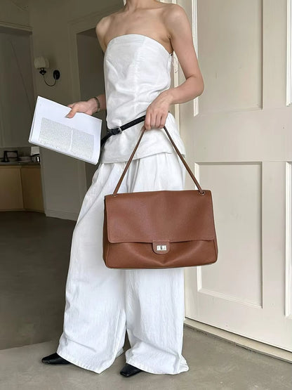 Stylish Chevron Leather Crossbody Bag