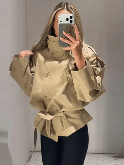 High Neck Utility Trench Jacket