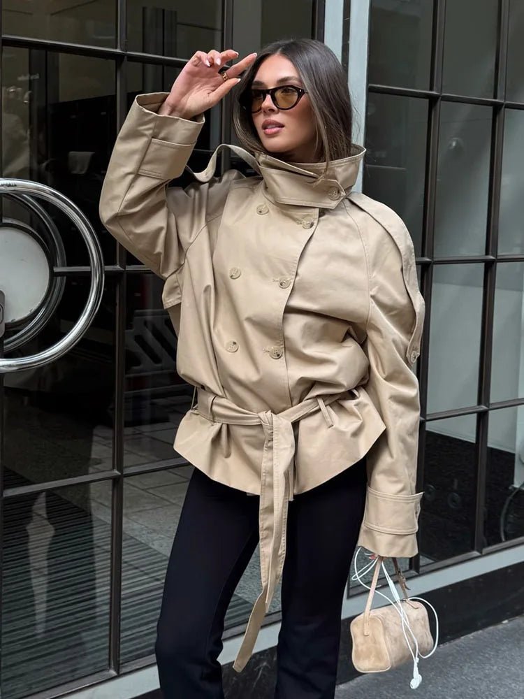 High Neck Utility Trench Jacket