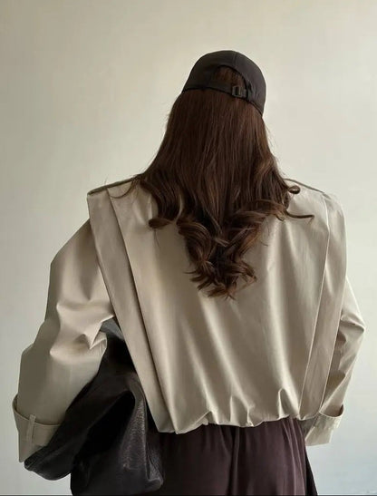 Sandra Faltiger Trenchcoat mit hohem Kragen