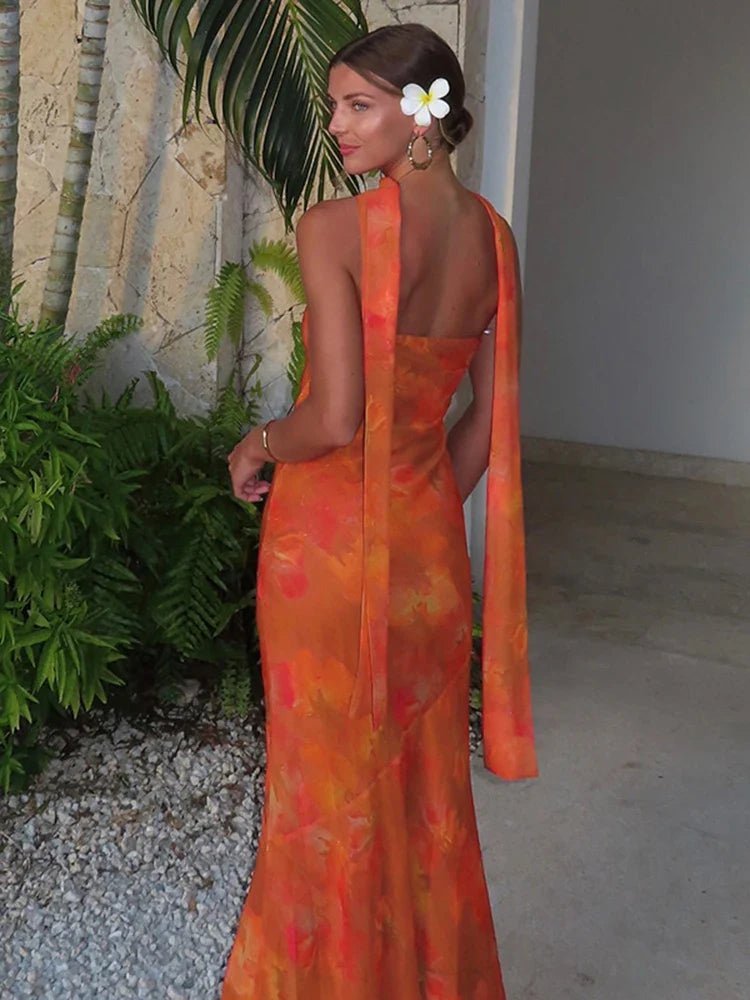 Elegant Strapless Mesh Maxi Dress